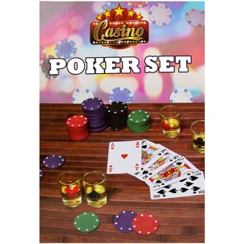 Pokerio rinkinys su taurelėmis 120 žetonų